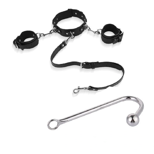 Anal Hooks Elegant and 5334 Beaded Anal with Cuffs Collar Hook 0922